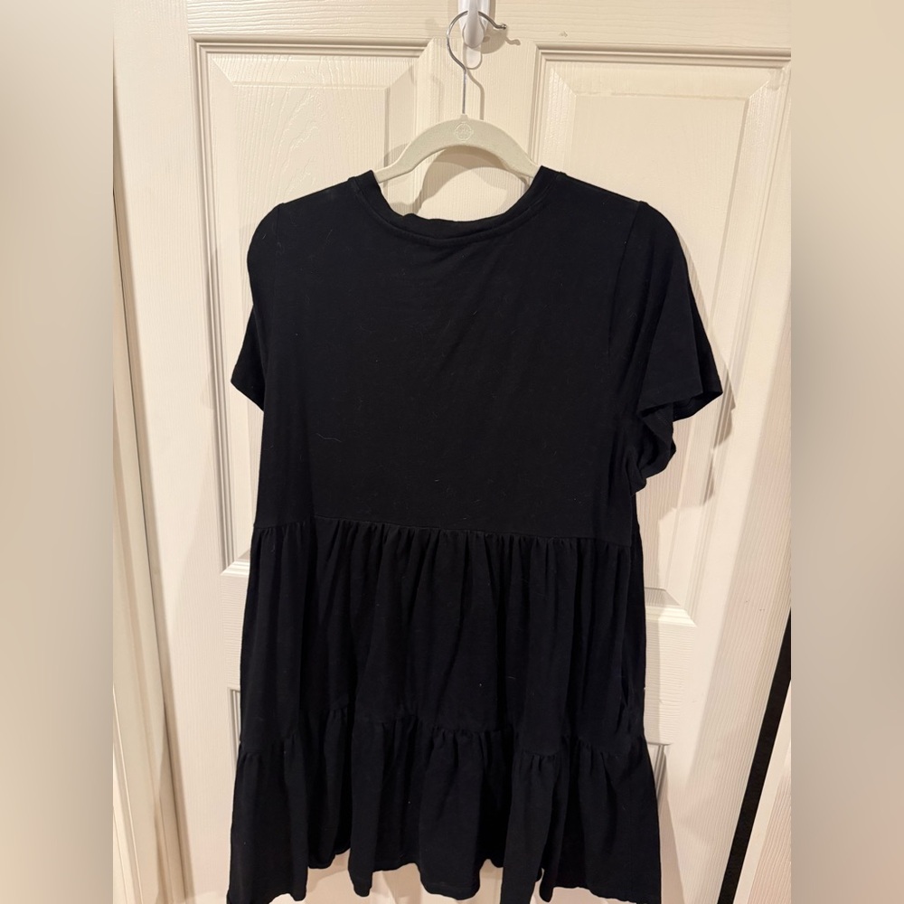 Old Navy Black Short Sleeve Tee Dress - Picture 2 of 3